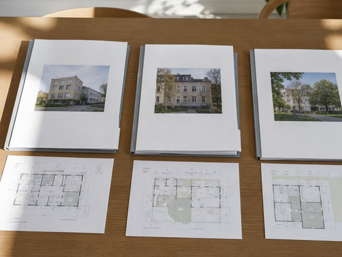 Getrennte Unterlagen zu mehreren Immobilien